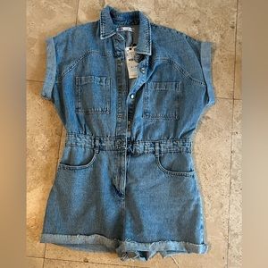 Zara denim shirt jumper